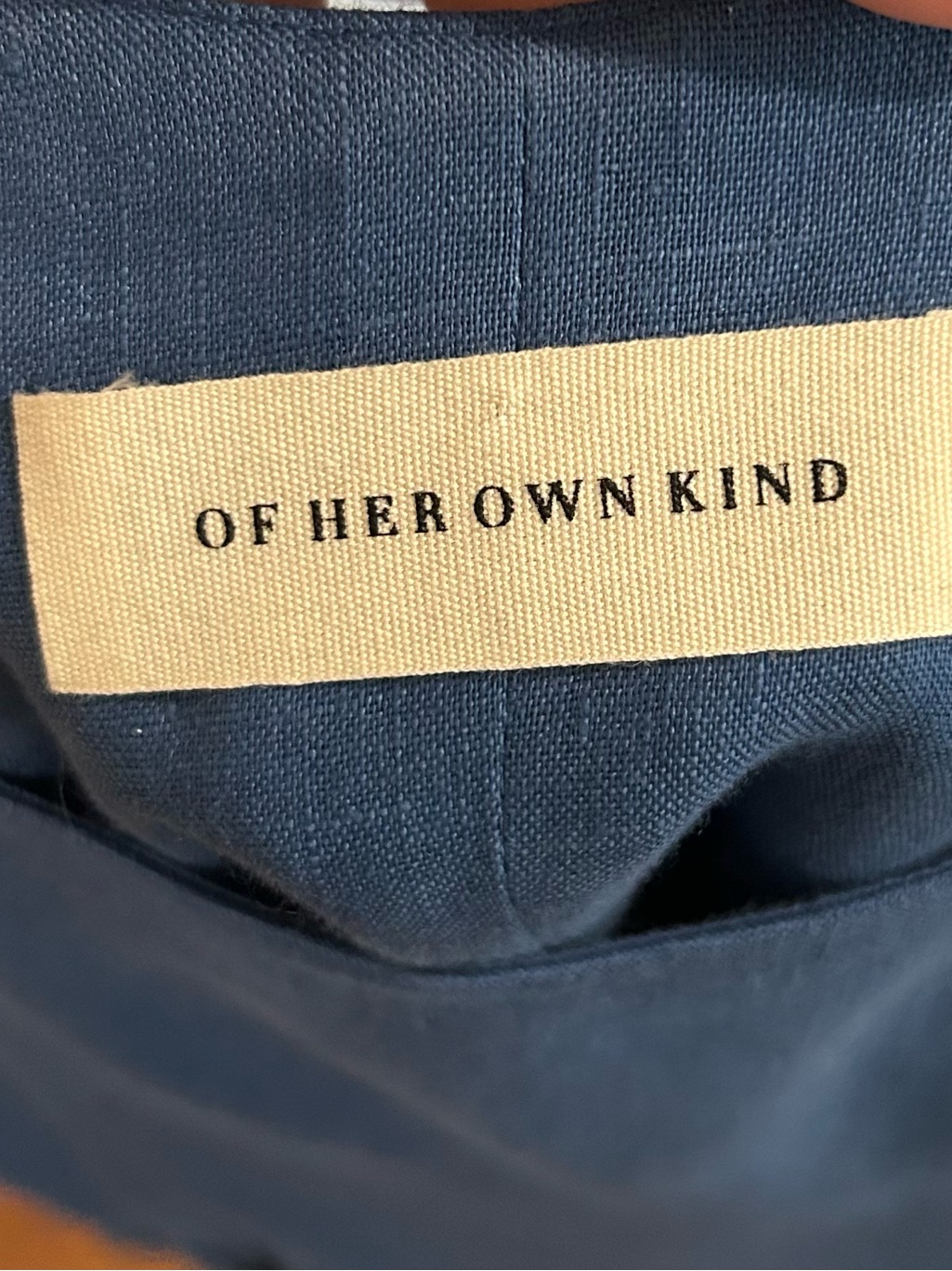 Of Her Own Kind Mirabelle Dress In Indigo Linen — image 4 of 7